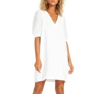 BB Dakota White Crepe Shift Dress